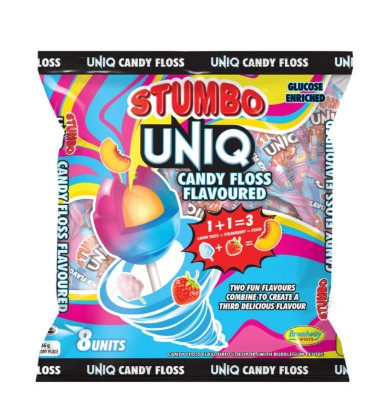 Stumbo Uniq Candy Floss Flavoured Lollipops 8